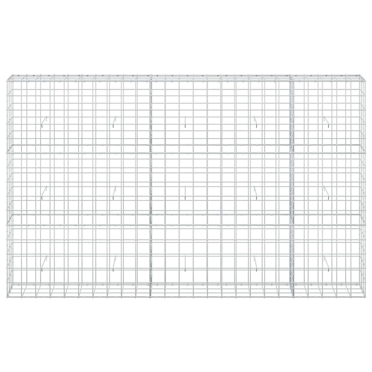 vidaXL Gabion z drutu 3,5 mm i siatką 10x10 cm 250x30x150 cm