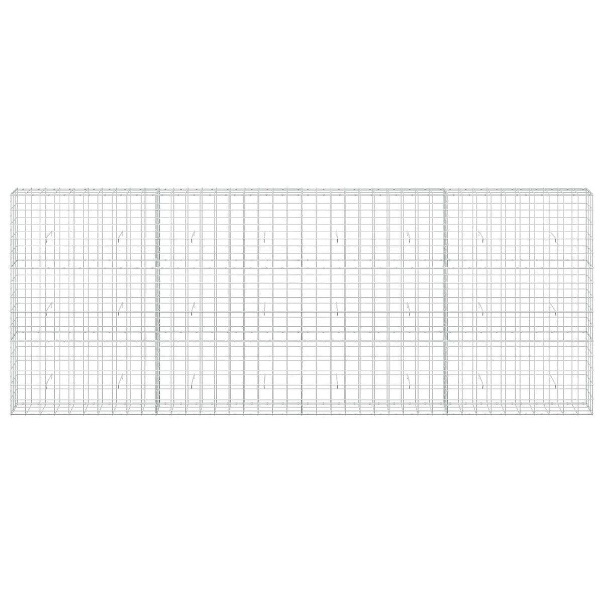 vidaXL Gabion z drutu 3,5 mm i siatką 10x10 cm 400x30x150 cm