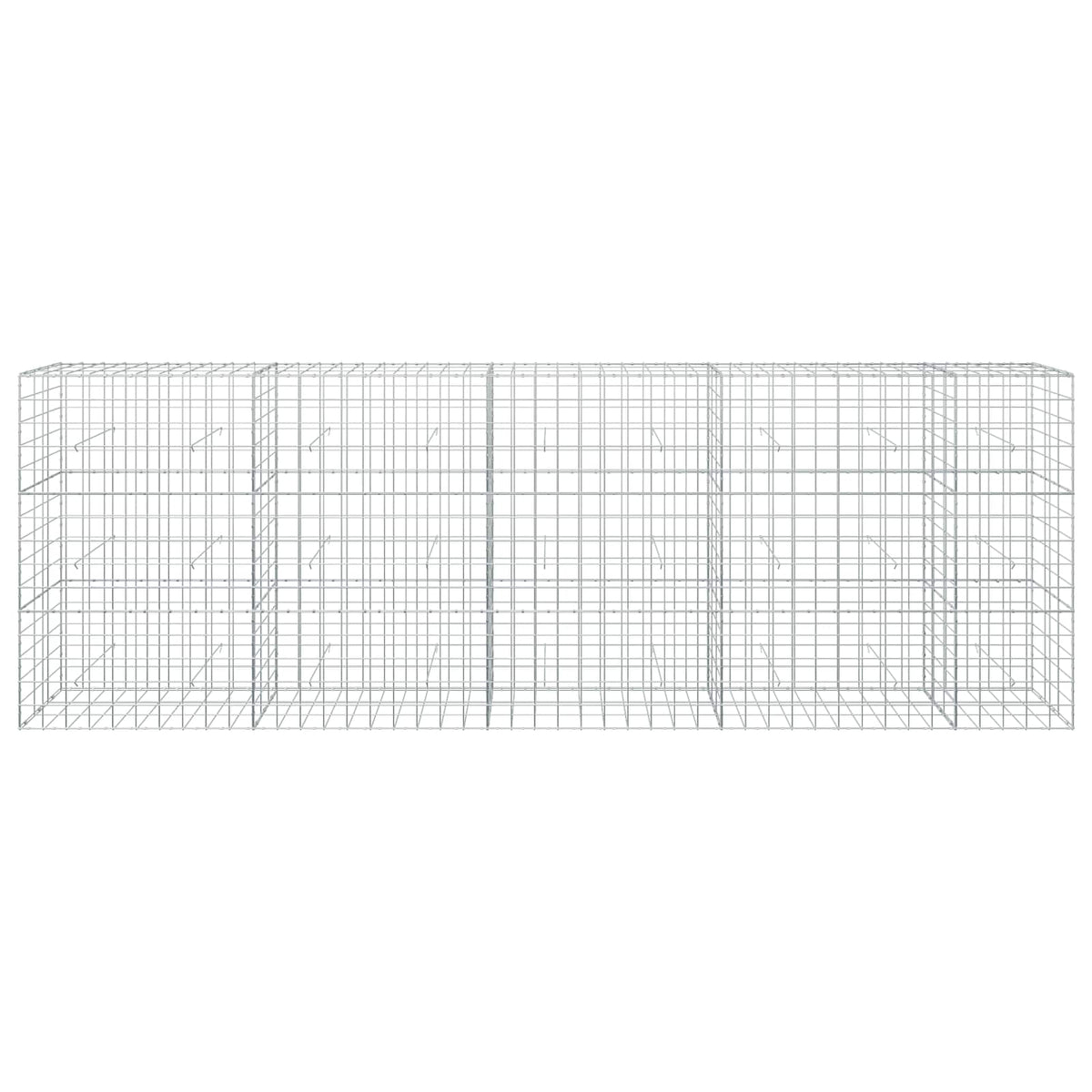vidaXL Gabion z drutu 3,5 mm i siatką 10x10 cm 450x30x150 cm
