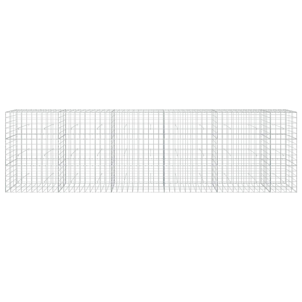 vidaXL Gabion z drutu 3,5 mm i siatką 10x10 cm 550x30x150 cm
