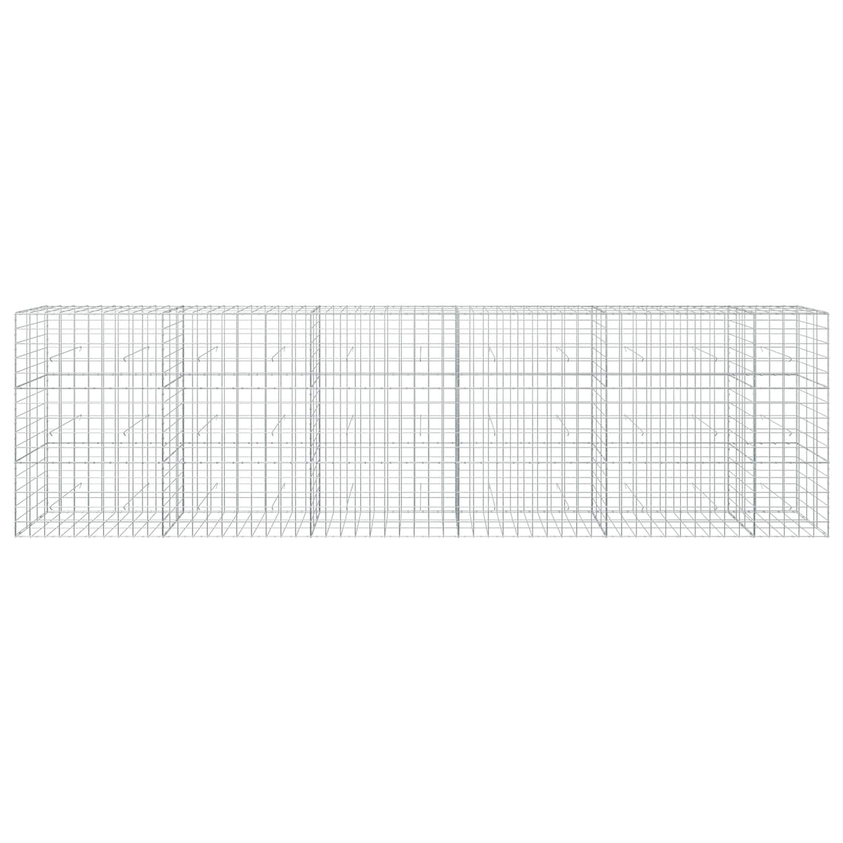 vidaXL Gabion z drutu 3,5 mm i siatką 10x10 cm 550x30x150 cm