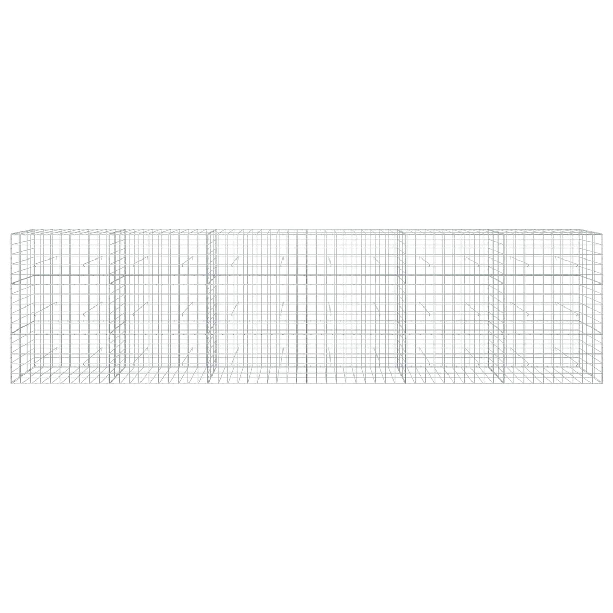 vidaXL Gabion z drutu 3,5 mm i siatką 10x10 cm 600x30x150 cm