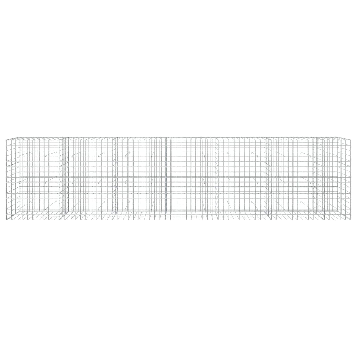 vidaXL Gabion z drutu 3,5 mm i siatką 10x10 cm 650x30x150 cm