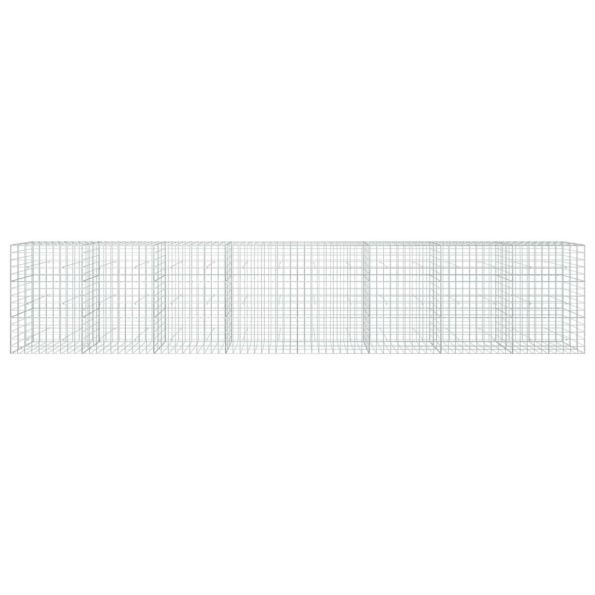 vidaXL Gabion z drutu 3,5 mm i siatką 10x10 cm 800x30x150 cm