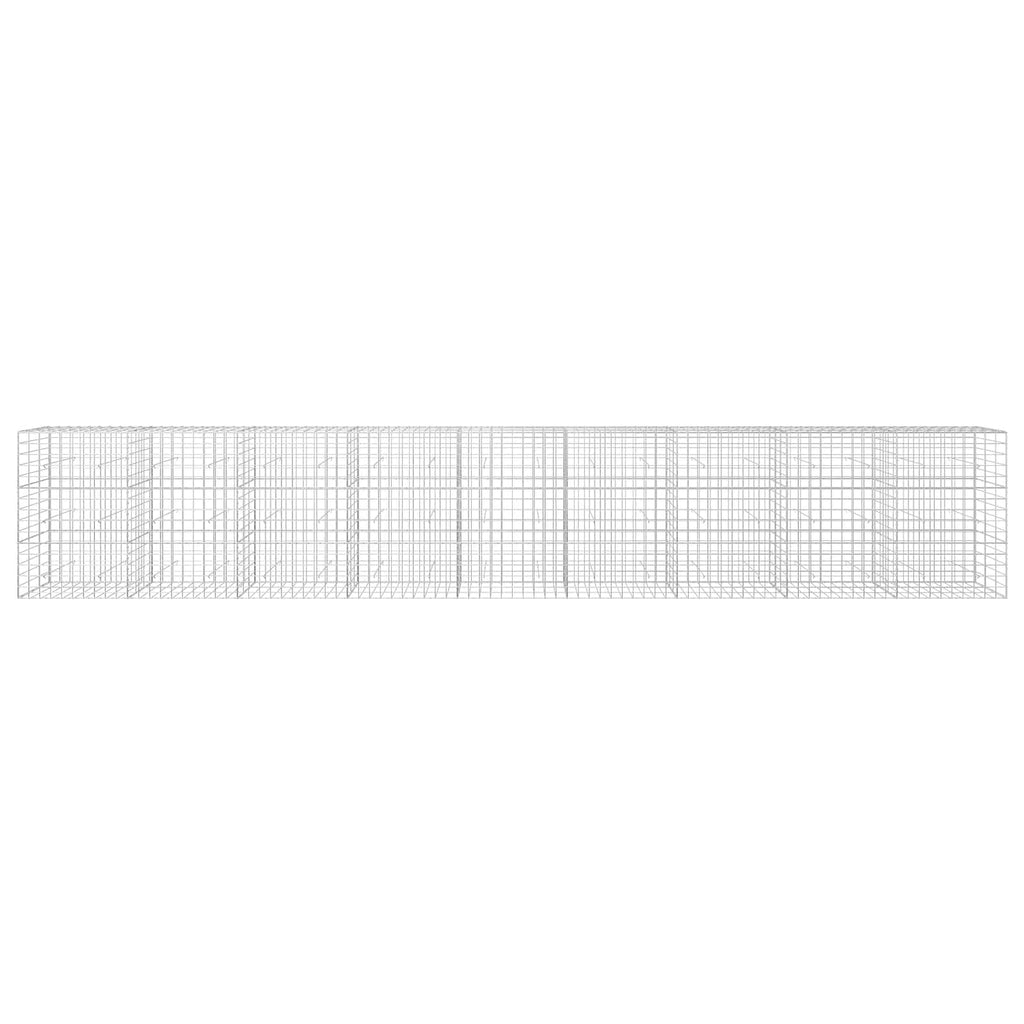 vidaXL Gabion z drutu 3,5 mm i siatką 10x10 cm 900x30x150 cm
