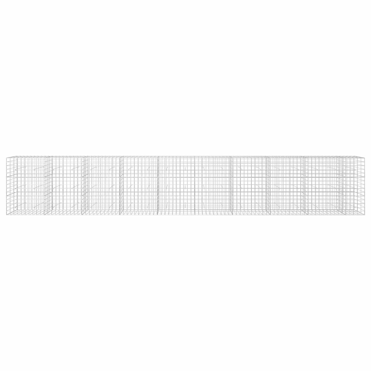 vidaXL Gabion z drutu 3,5 mm i siatką 10x10 cm 950x30x150 cm