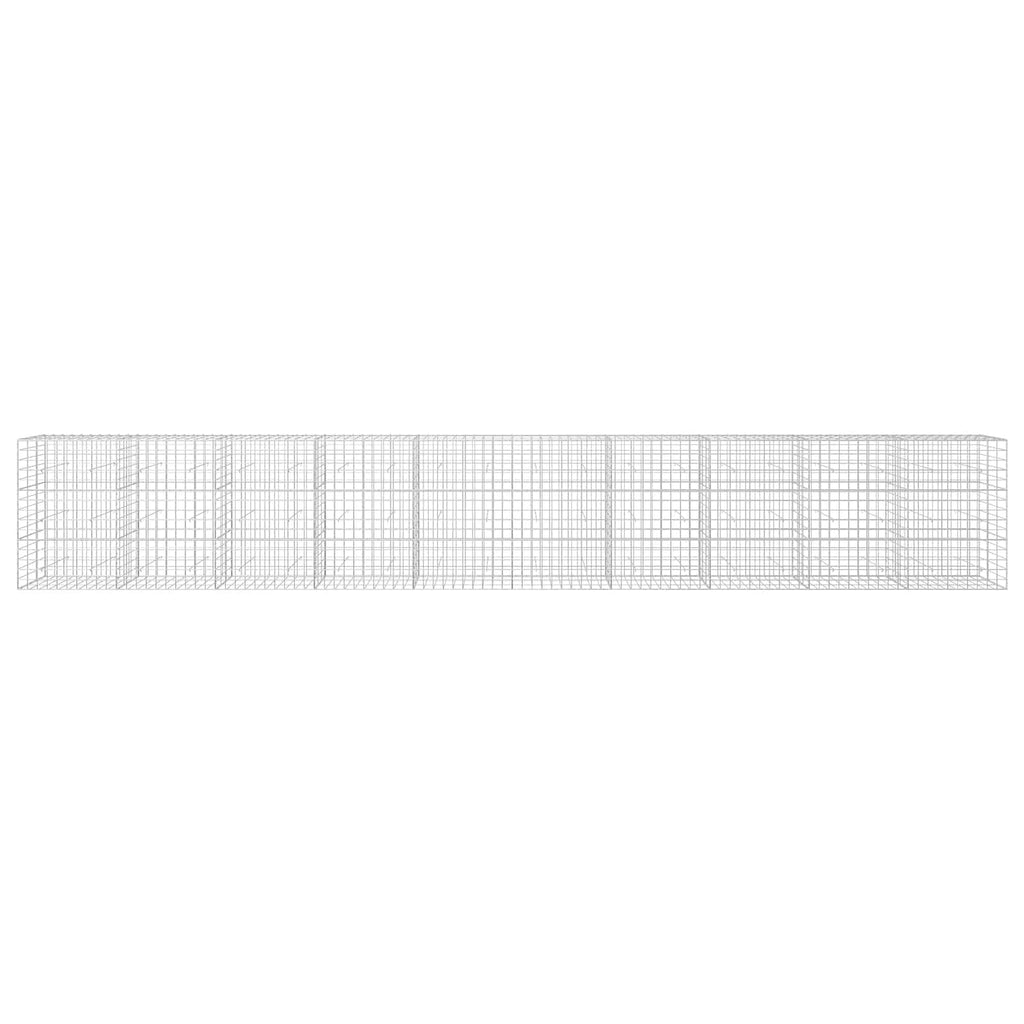 vidaXL Gabion z drutu 3,5 mm i siatką 10x10 cm 1000x30x150 cm