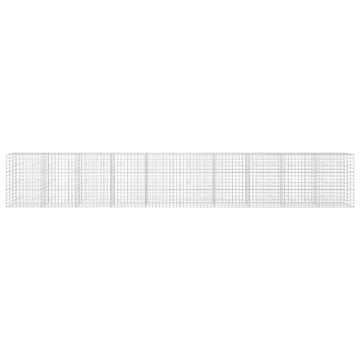 vidaXL Gabion z drutu 3,5 mm i siatką 10x10 cm 1000x30x150 cm