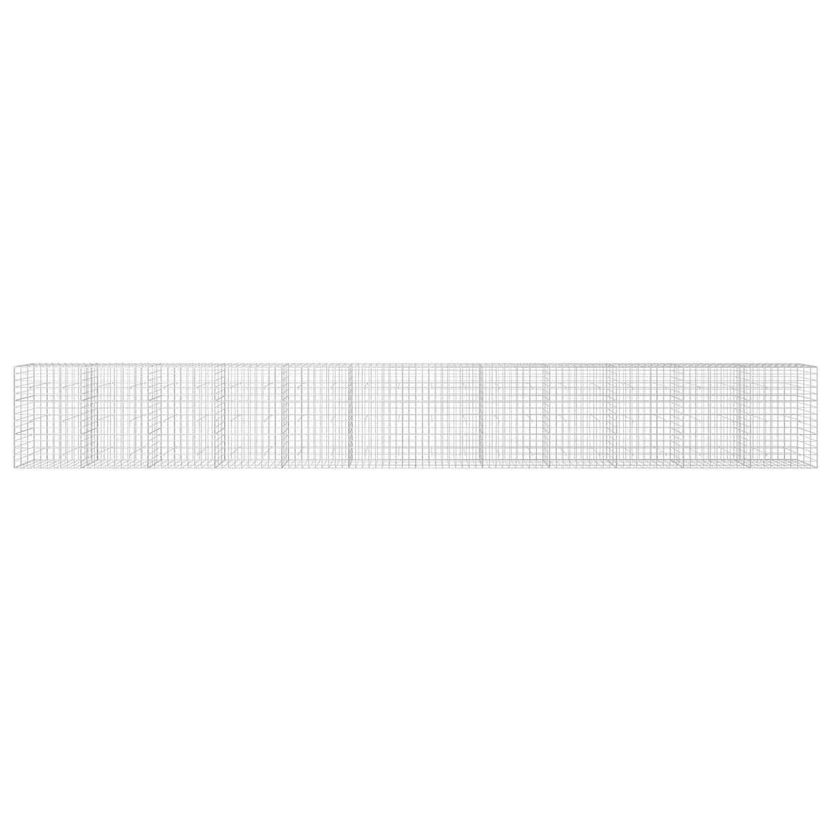 vidaXL Gabion z drutu 3,5 mm i siatką 10x10 cm 1200x30x150 cm