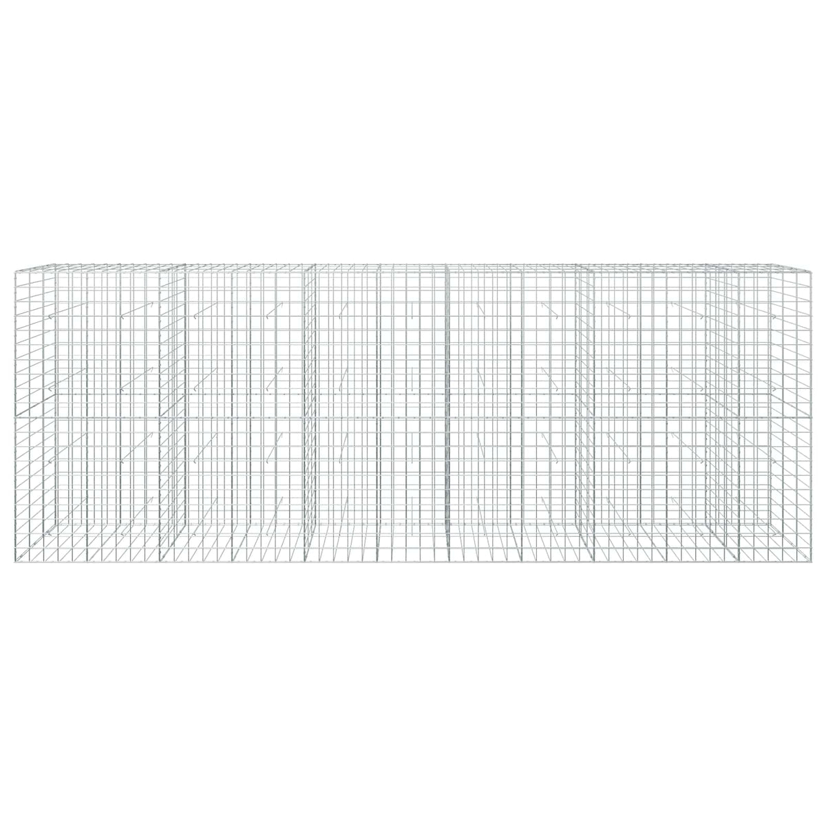 vidaXL Gabion z drutu 3,5 mm i siatką 10x10 cm 550x30x200 cm