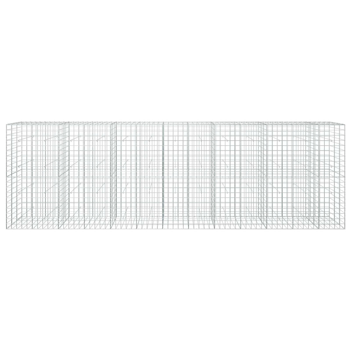 vidaXL Gabion z drutu 3,5 mm i siatką 10x10 cm 650x30x200 cm