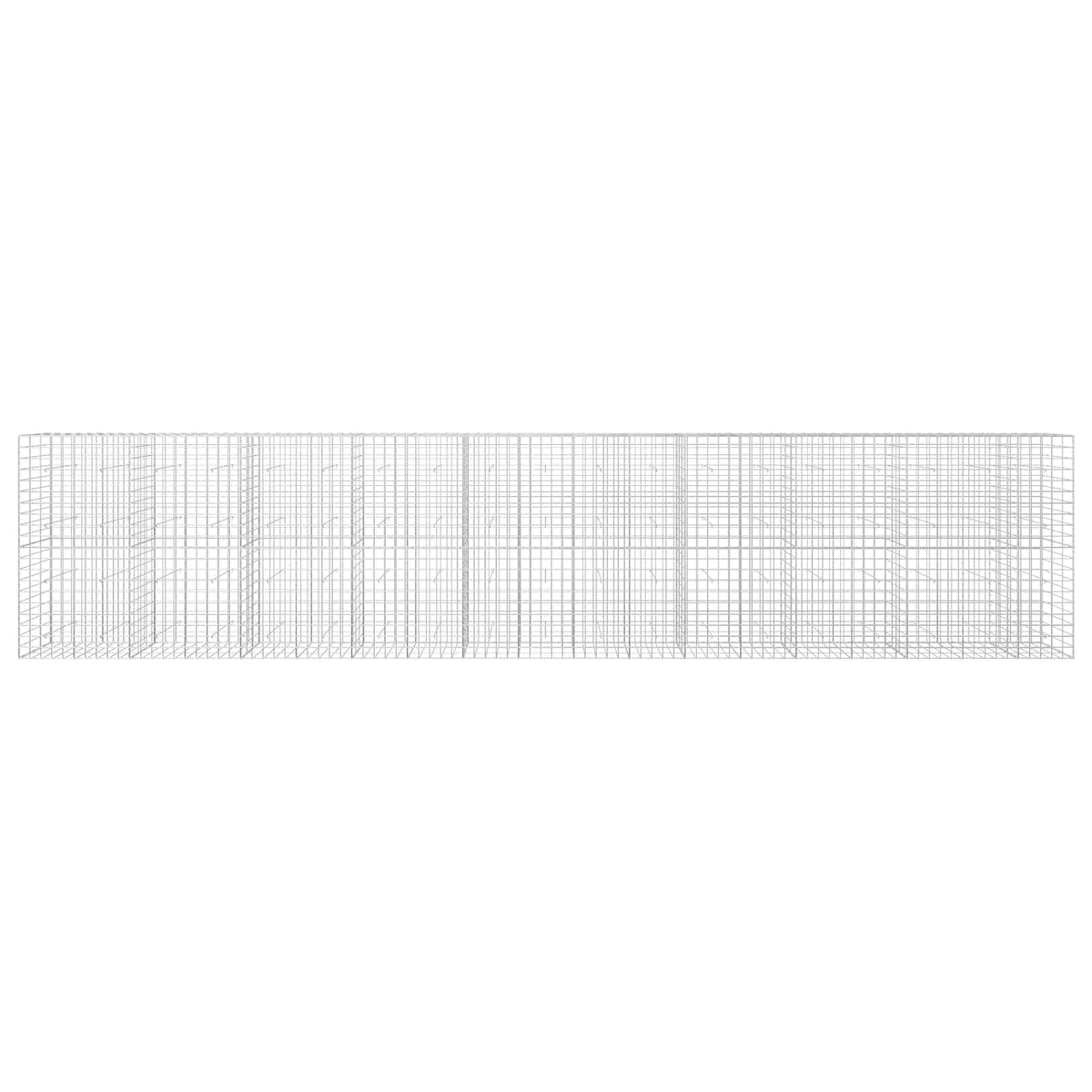 vidaXL Gabion z drutu 3,5 mm i siatką 10x10 cm 950x30x200 cm