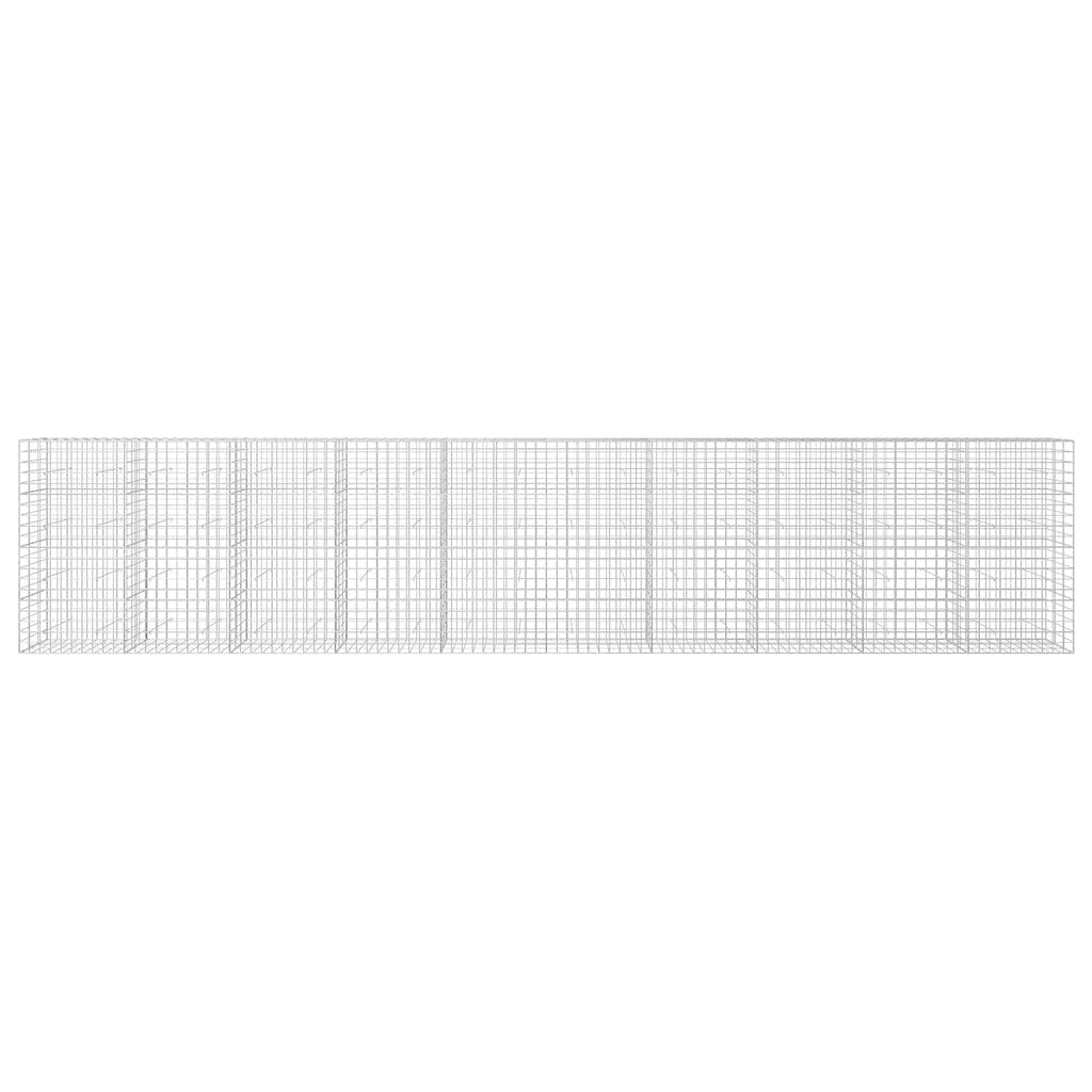 vidaXL Gabion z drutu 3,5 mm i siatką 10x10 cm 1000x30x200 cm