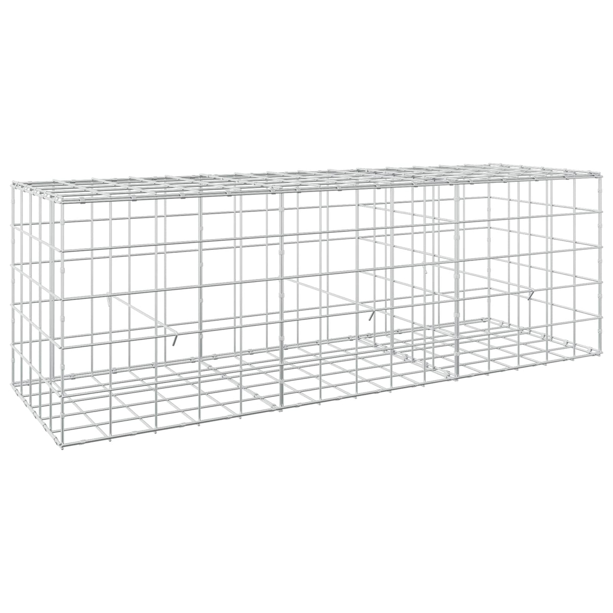vidaXL Gabion z drutu 3,5 mm i siatką 10x10 cm 150x50x50 cm