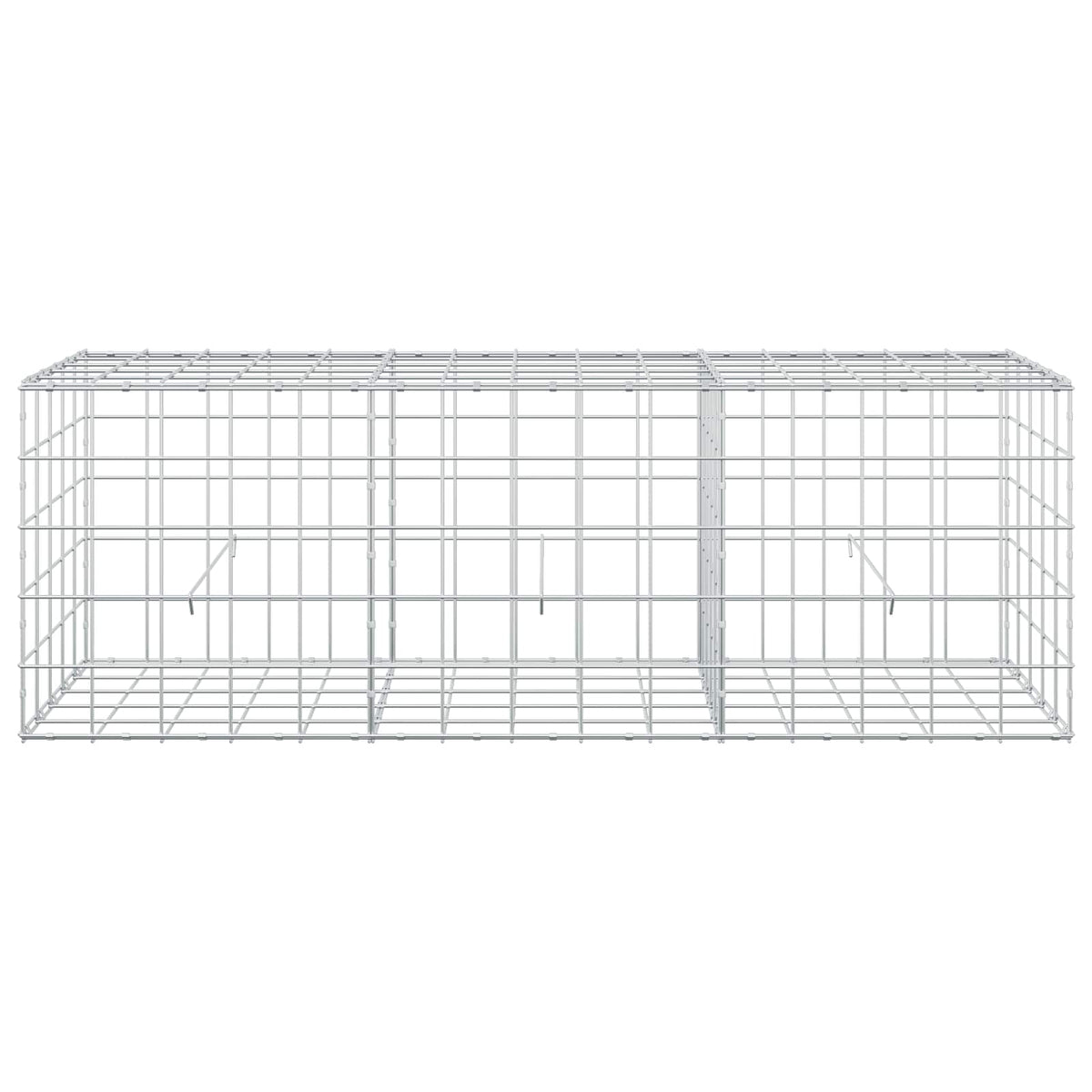 vidaXL Gabion z drutu 3,5 mm i siatką 10x10 cm 150x50x50 cm
