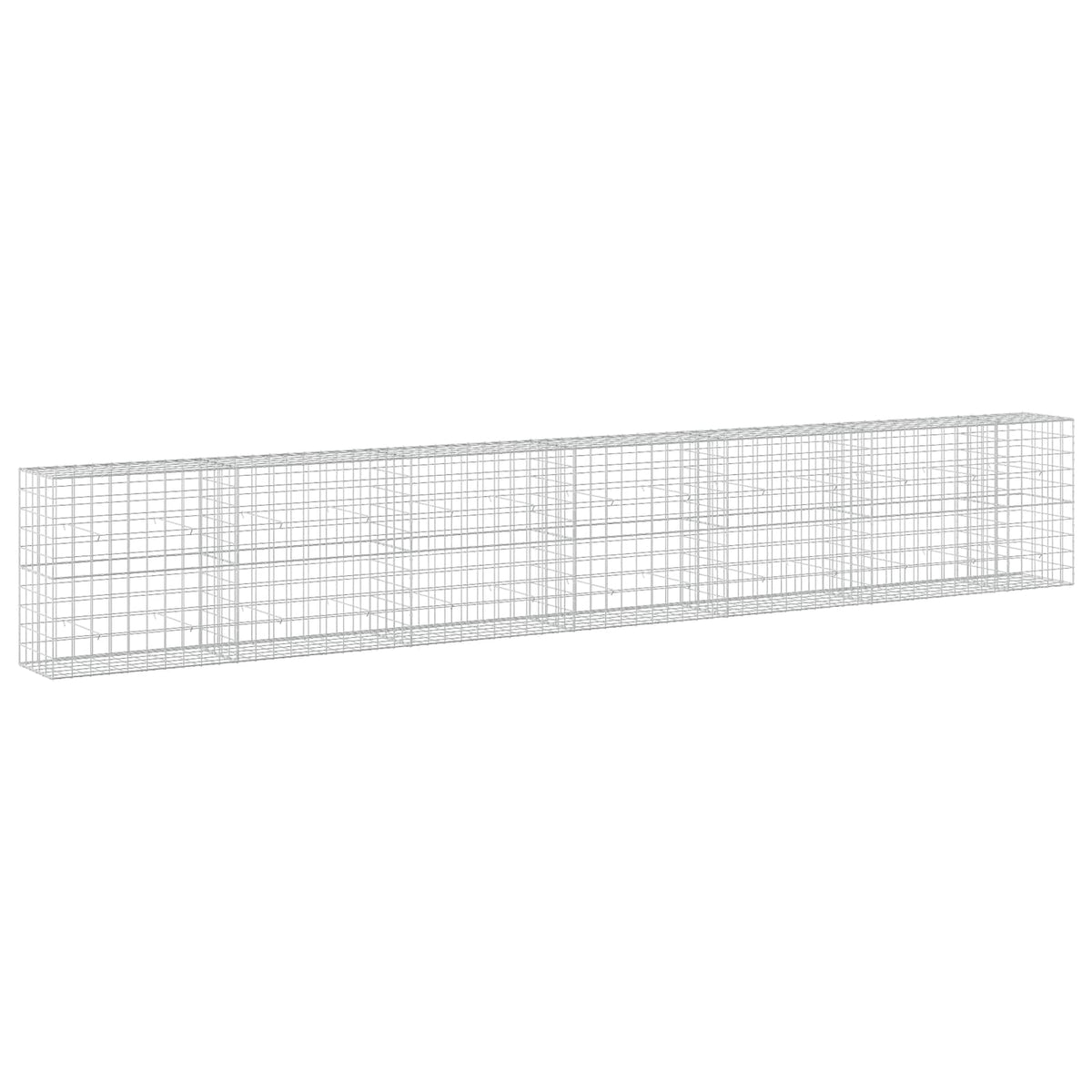 vidaXL Gabion z drutu 3,5 mm i siatką 10x10 cm 650x50x100 cm
