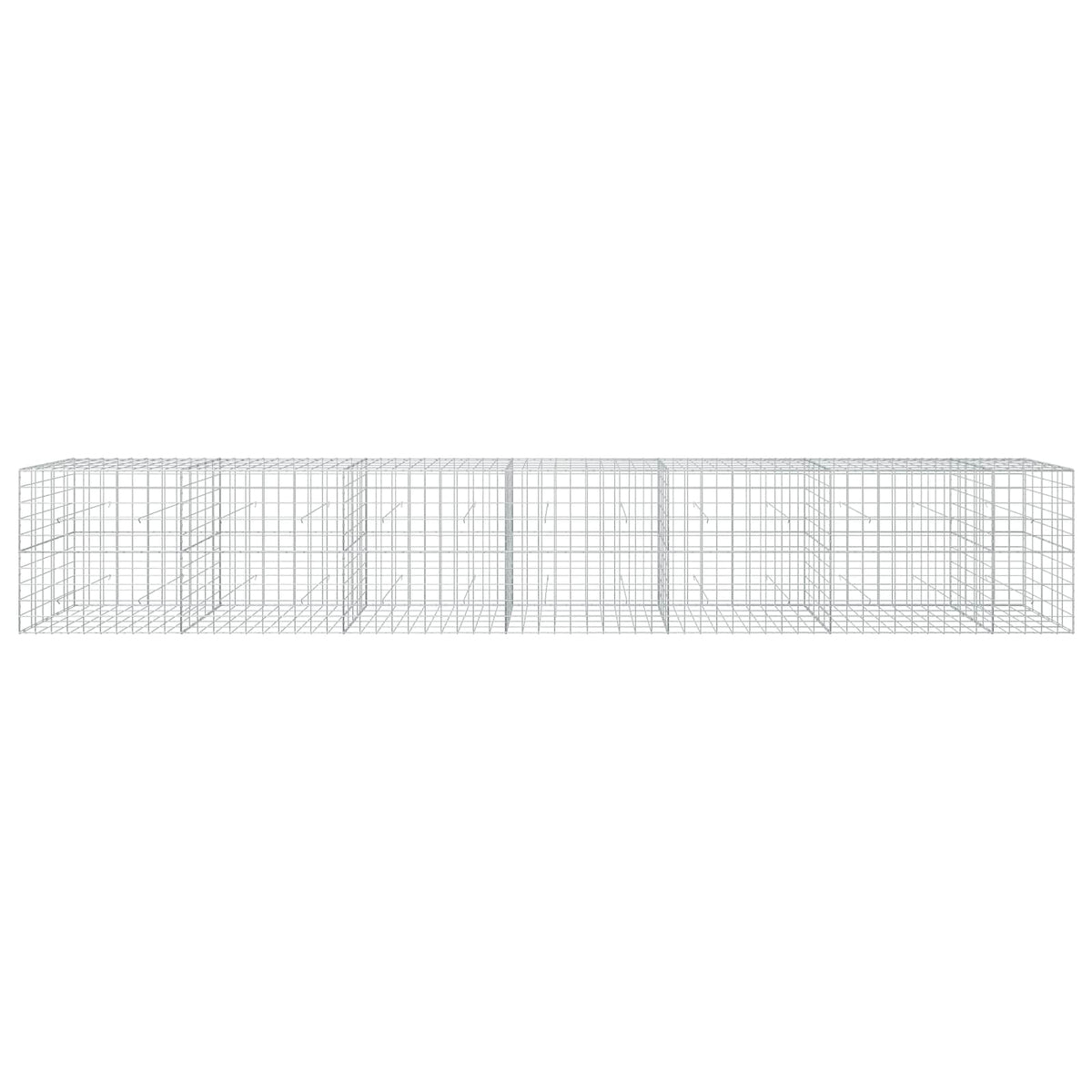 vidaXL Gabion z drutu 3,5 mm i siatką 10x10 cm 650x50x100 cm