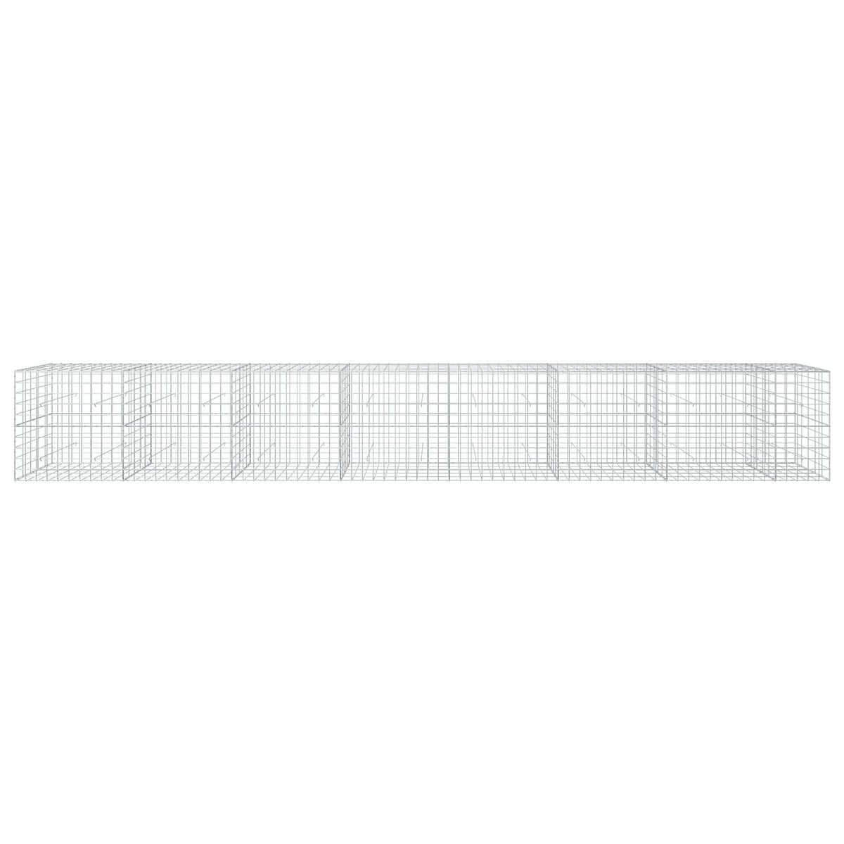 vidaXL Gabion z drutu 3,5 mm i siatką 10x10 cm 750x50x100 cm