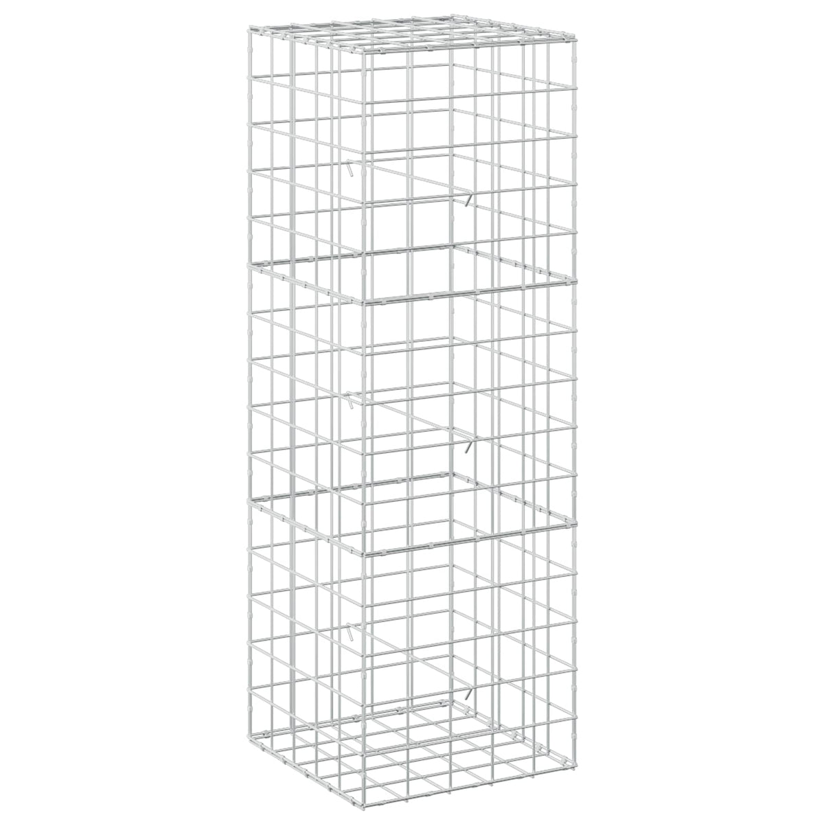 vidaXL Gabion z drutu 3,5 mm i siatką 10x10 cm 50x50x150 cm