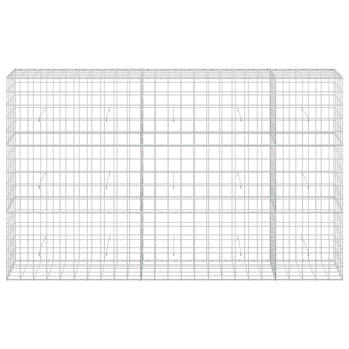vidaXL Gabion z drutu 3,5 mm i siatką 10x10 cm 250x50x150 cm