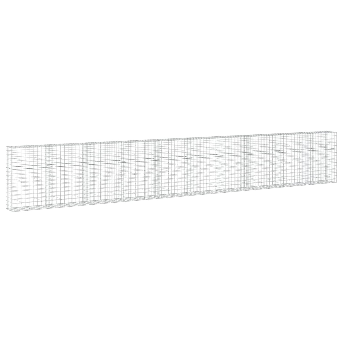vidaXL Gabion z drutu 3,5 mm i siatką 10x10 cm 1000x50x150 cm
