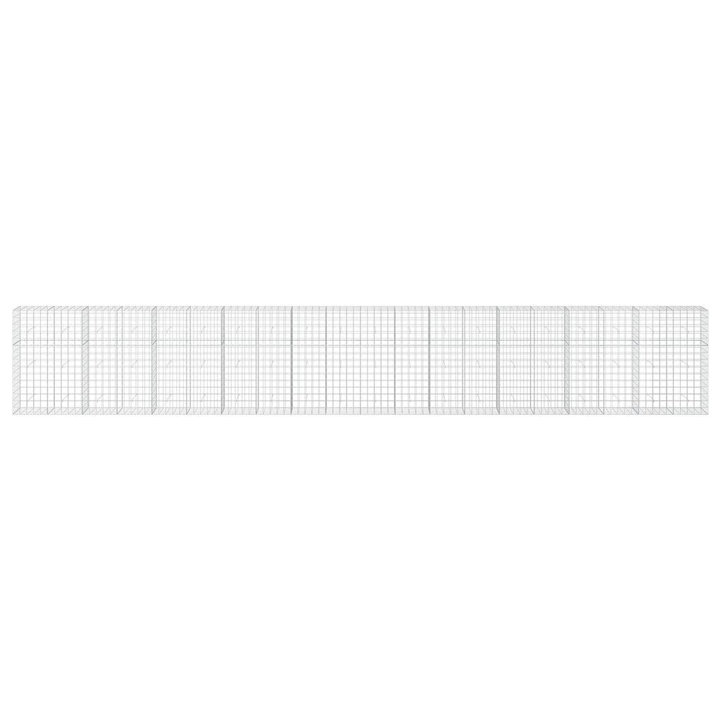 vidaXL Gabion z drutu 3,5 mm i siatką 10x10 cm 1000x50x150 cm