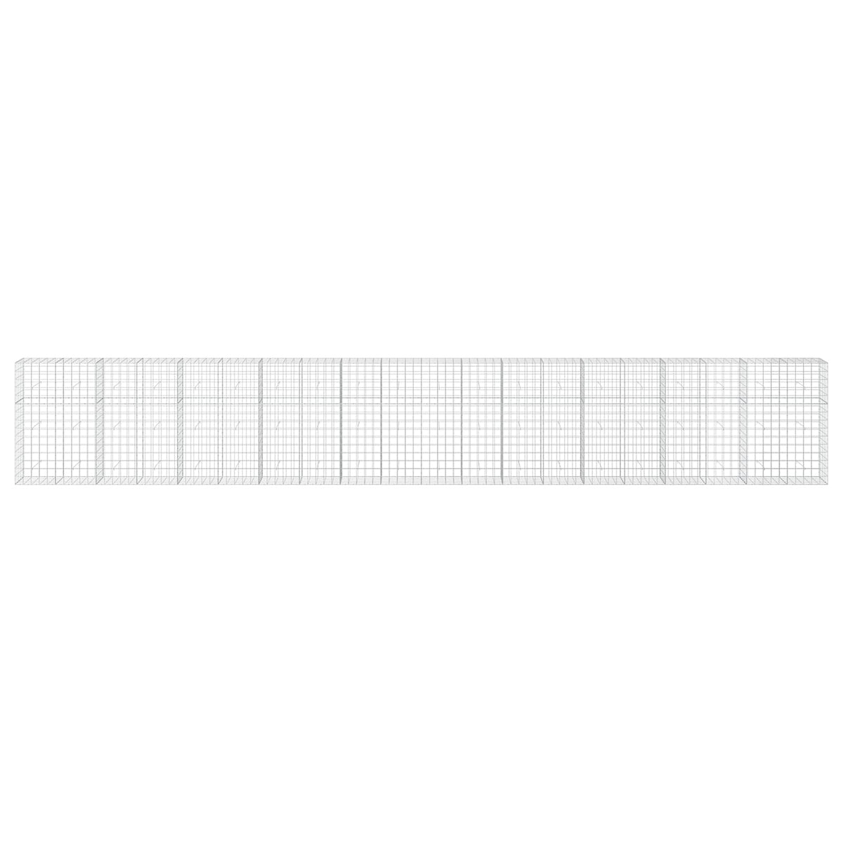 vidaXL Gabion z drutu 3,5 mm i siatką 10x10 cm 1000x50x150 cm