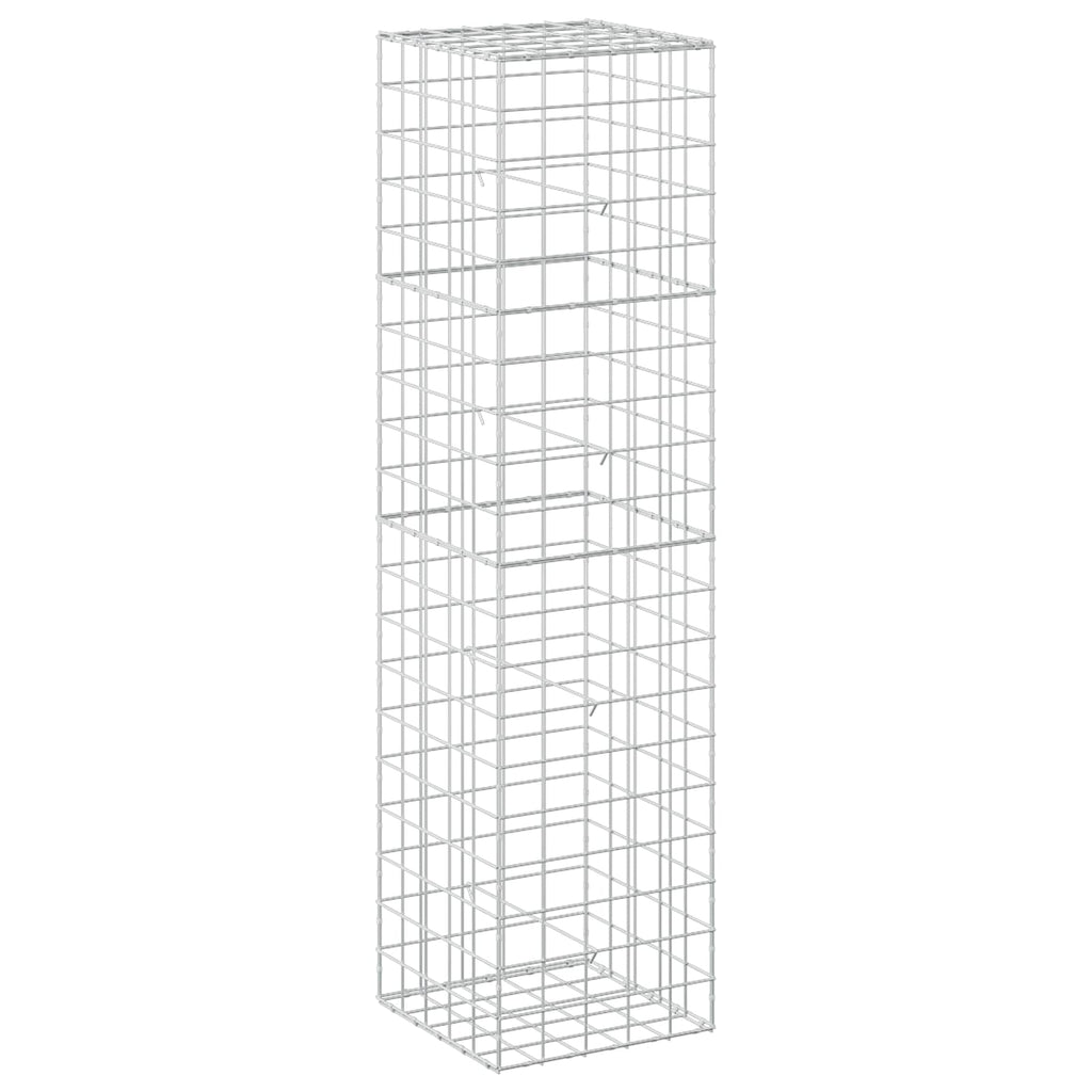 vidaXL Gabion z drutu 3,5 mm i siatką 10x10 cm 50x50x200 cm