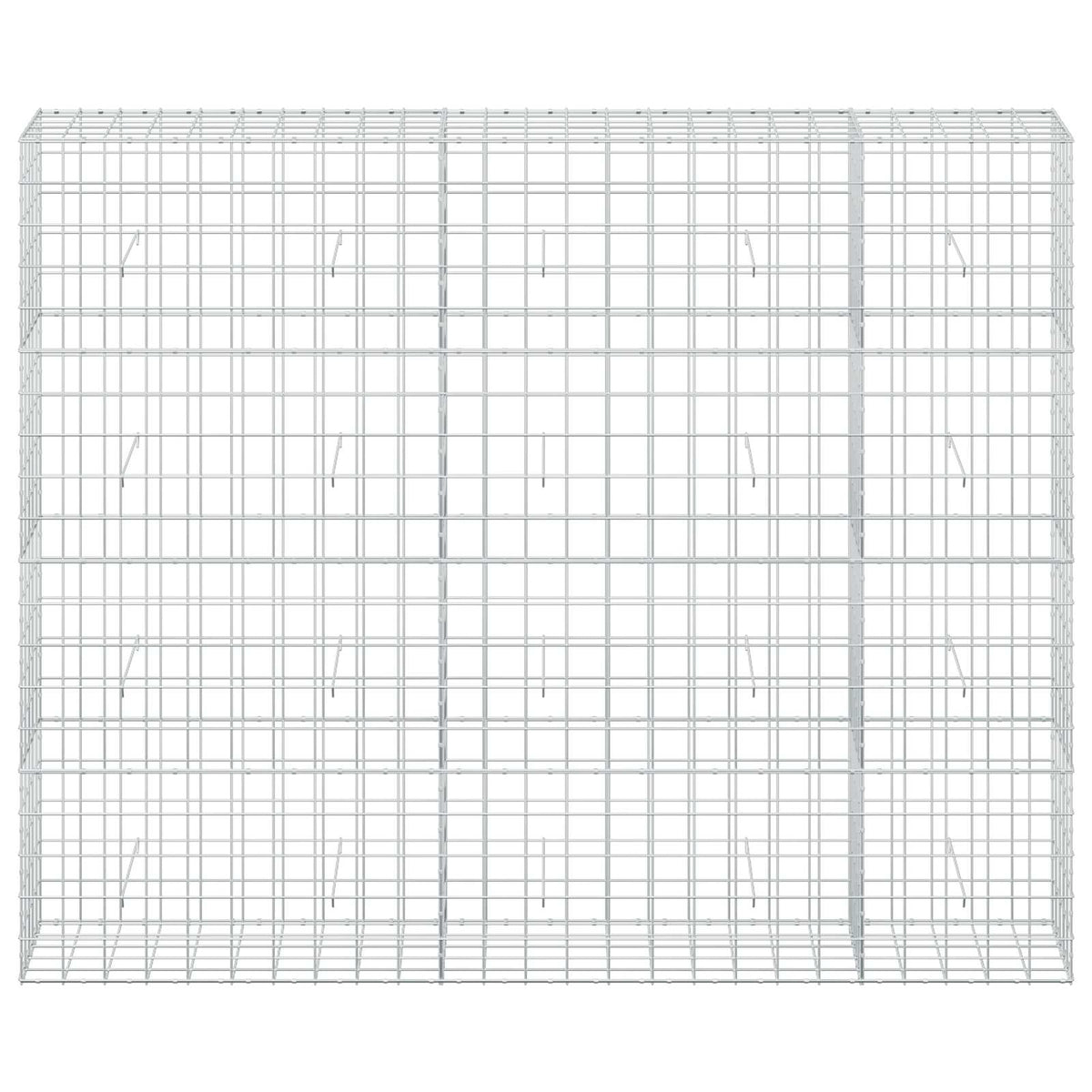 vidaXL Gabion z drutu 3,5 mm i siatką 10x10 cm 250x50x200 cm