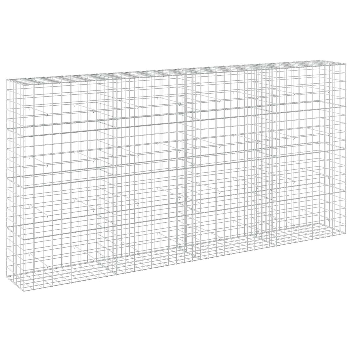 vidaXL Gabion z drutu 3,5 mm i siatką 10x10 cm 400x50x200 cm