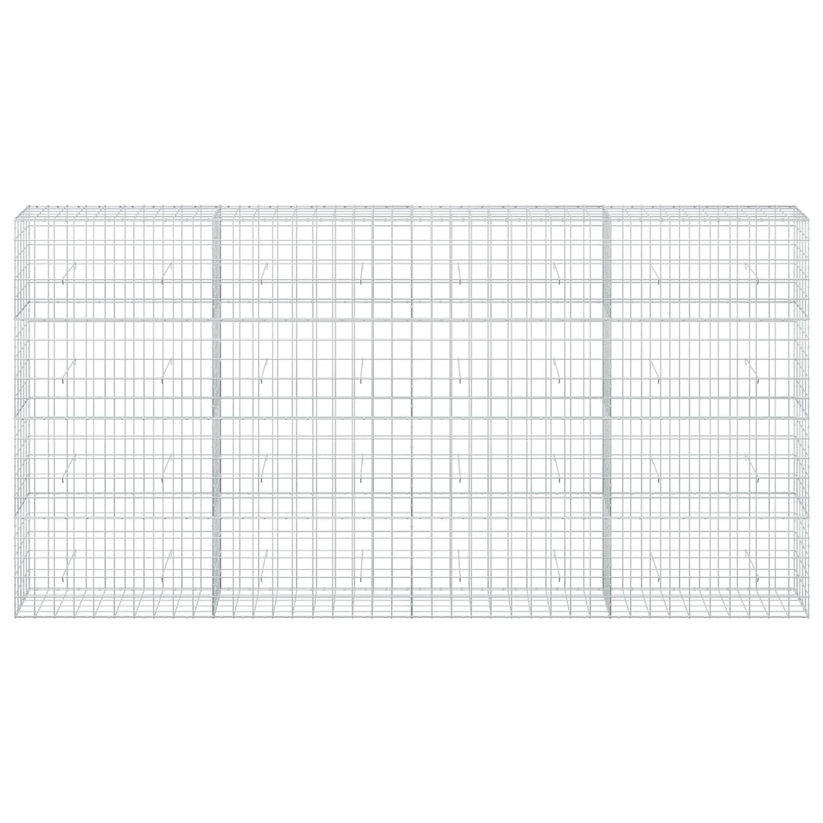 vidaXL Gabion z drutu 3,5 mm i siatką 10x10 cm 400x50x200 cm