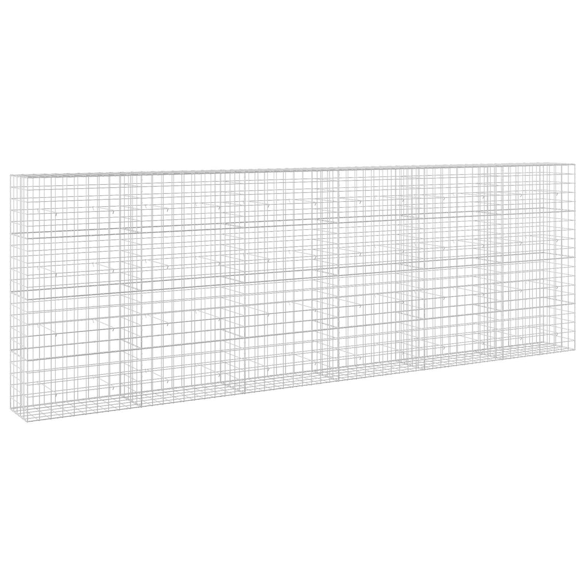 vidaXL Gabion z drutu 3,5 mm i siatką 10x10 cm 600x50x200 cm