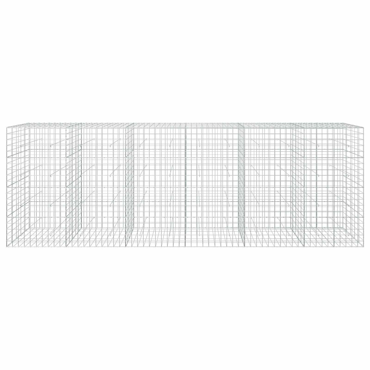 vidaXL Gabion z drutu 3,5 mm i siatką 10x10 cm 600x50x200 cm