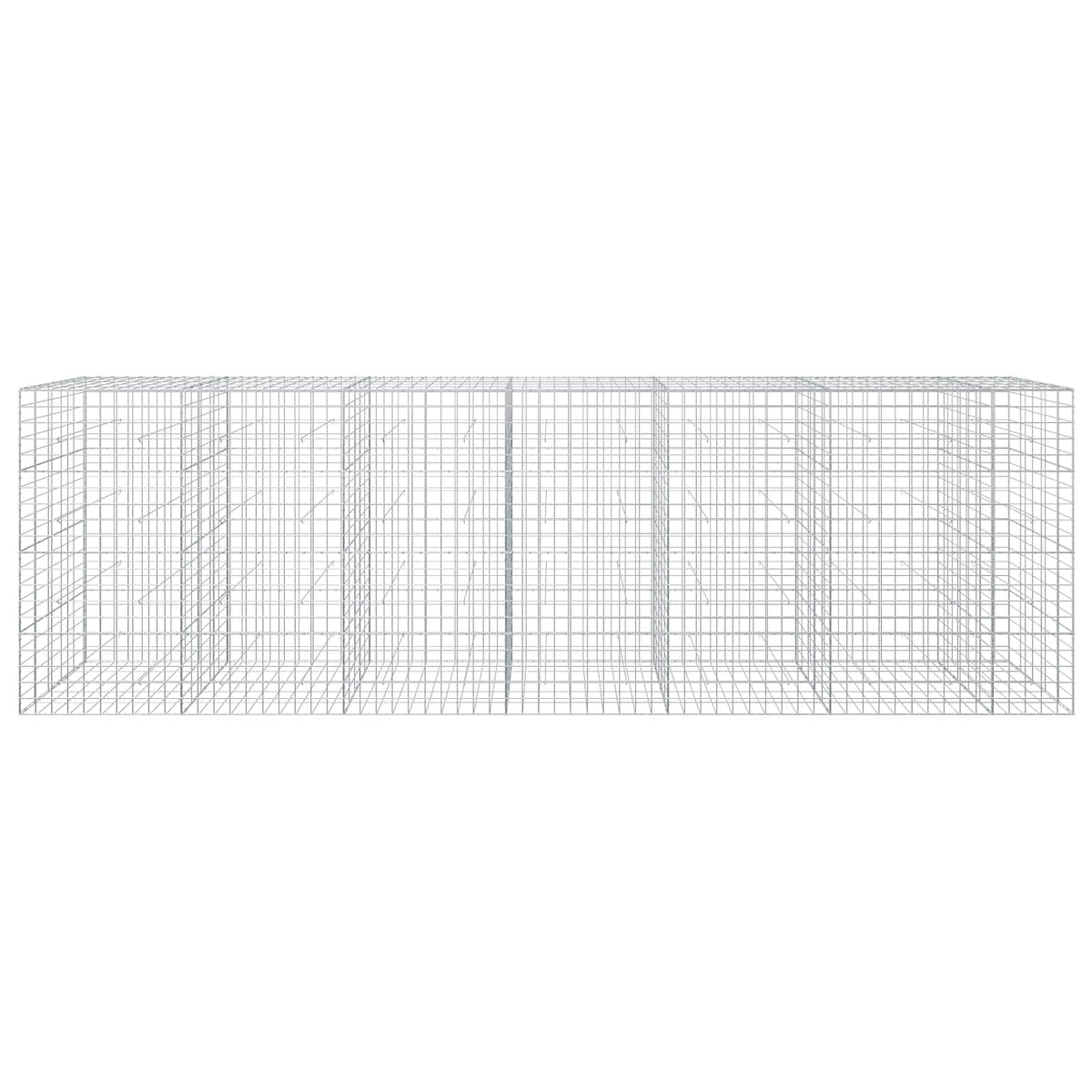 vidaXL Gabion z drutu 3,5 mm i siatką 10x10 cm 650x50x200 cm