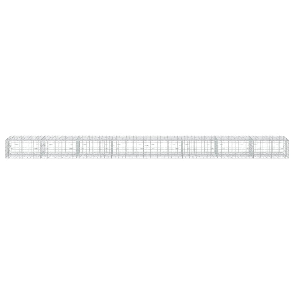 vidaXL Gabion z drutu 3,5 mm i siatką 10x10 cm 800x100x50 cm