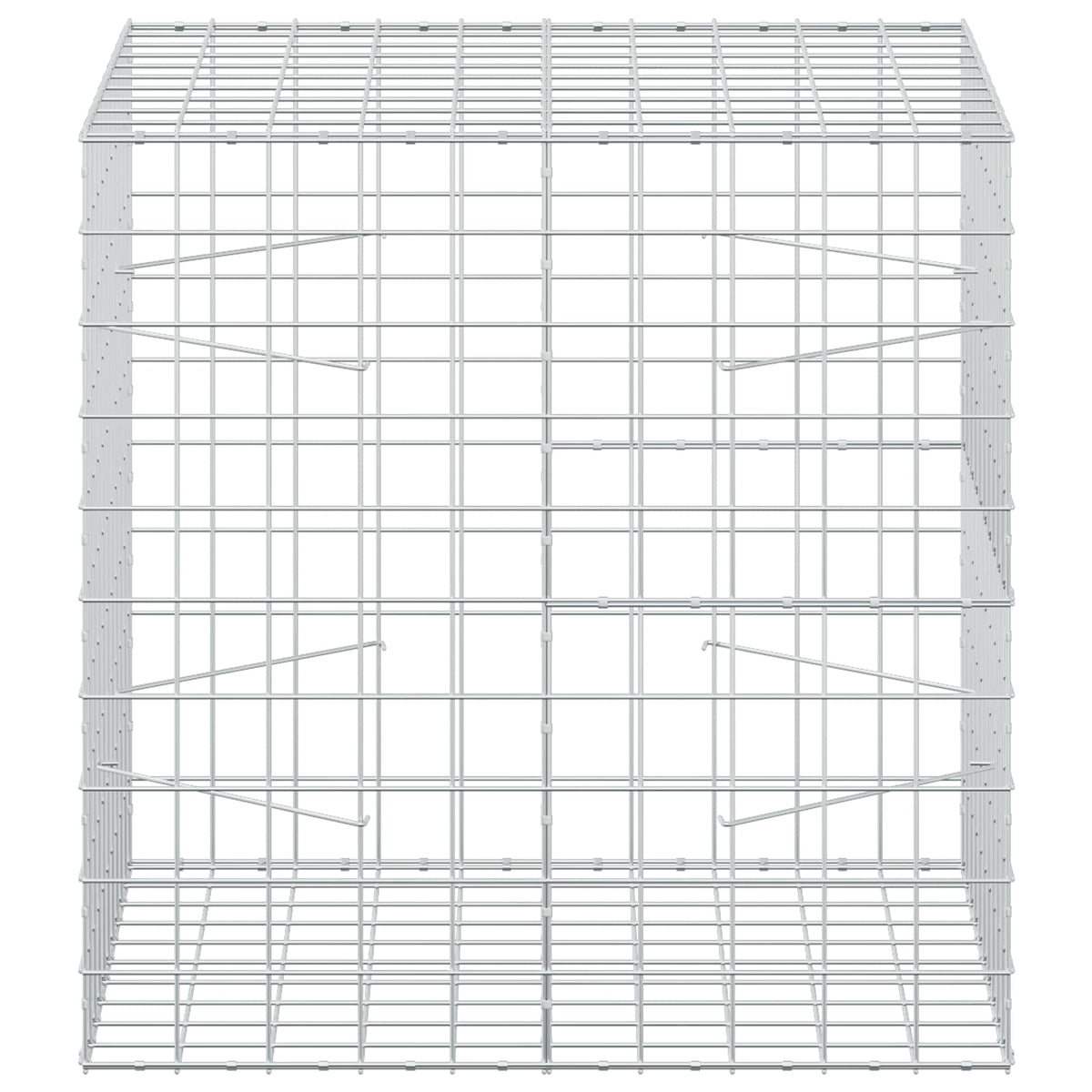 vidaXL Gabion z drutu 3,5 mm i siatką 10x10 cm 100x100x100 cm