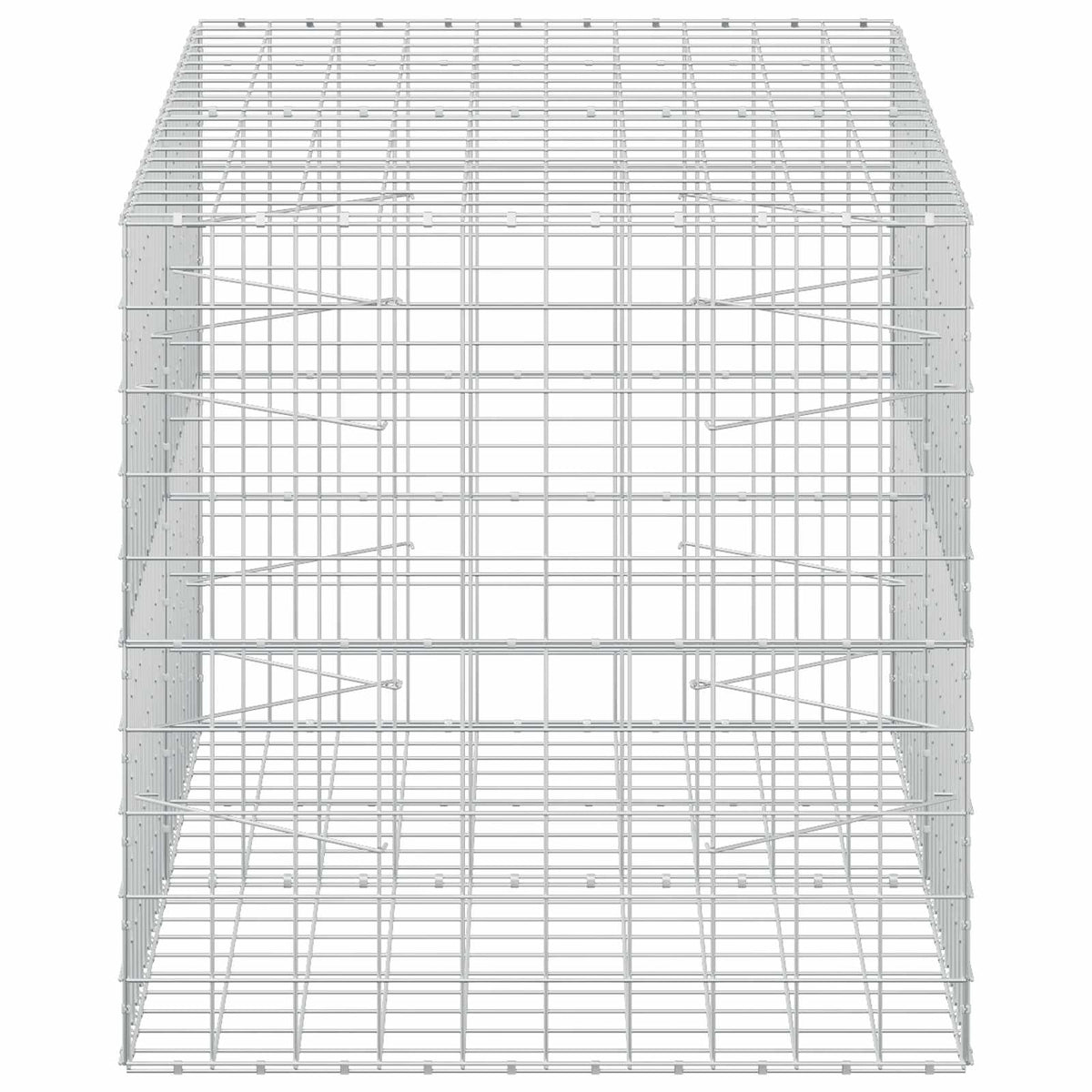 vidaXL Gabion z drutu 3,5 mm i siatką 10x10 cm 200x100x100 cm