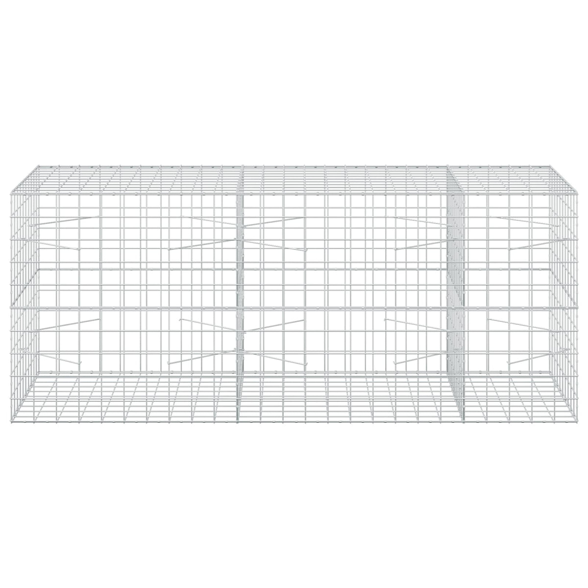 vidaXL Gabion z drutu 3,5 mm i siatką 10x10 cm 250x100x100 cm