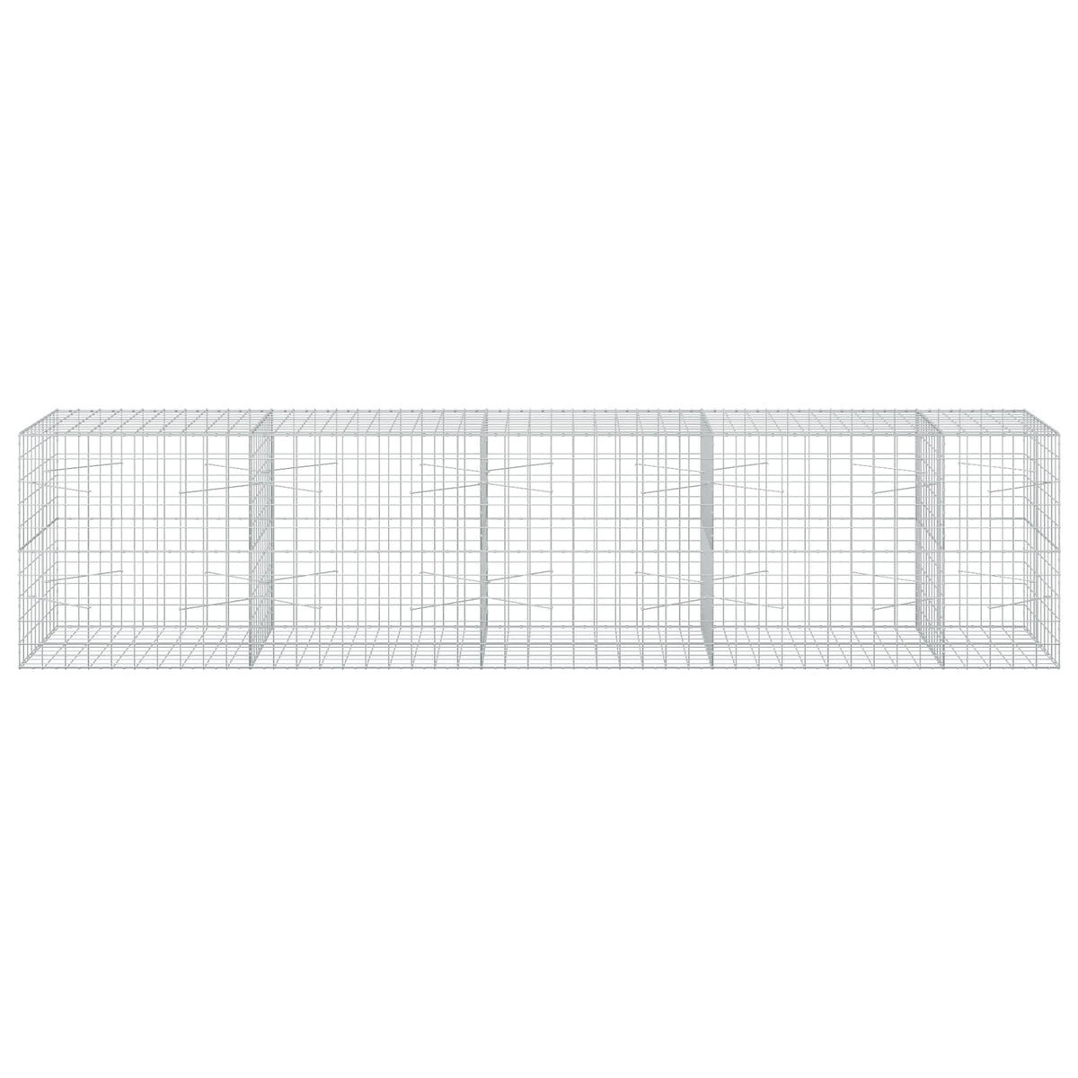 vidaXL Gabion z drutu 3,5 mm i siatką 10x10 cm 450x100x100 cm