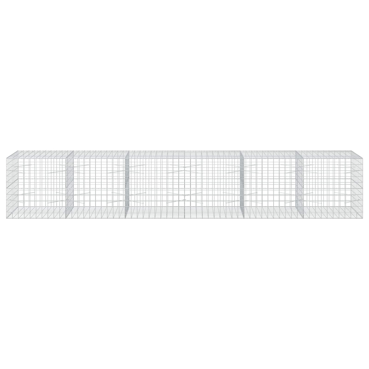 vidaXL Gabion z drutu 3,5 mm i siatką 10x10 cm 600x100x100 cm