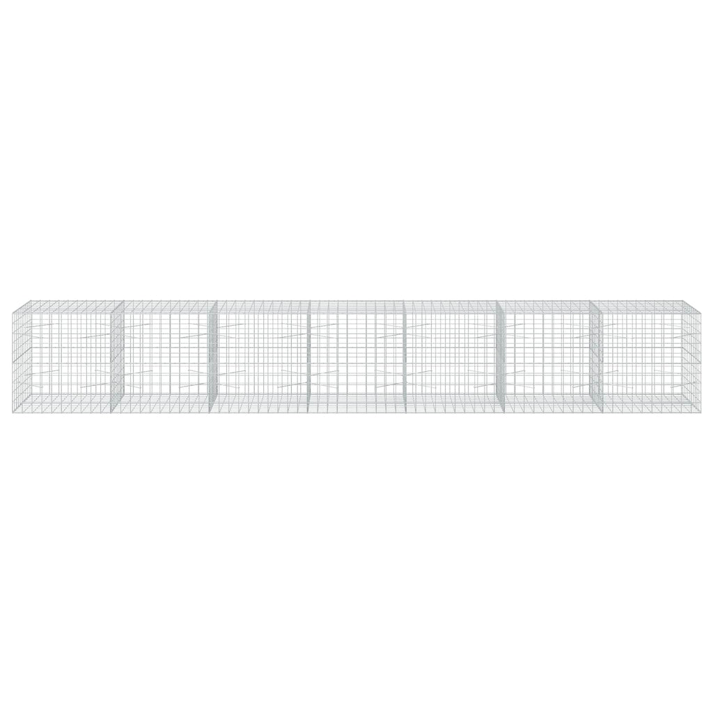 vidaXL Gabion z drutu 3,5 mm i siatką 10x10 cm 700x100x100 cm