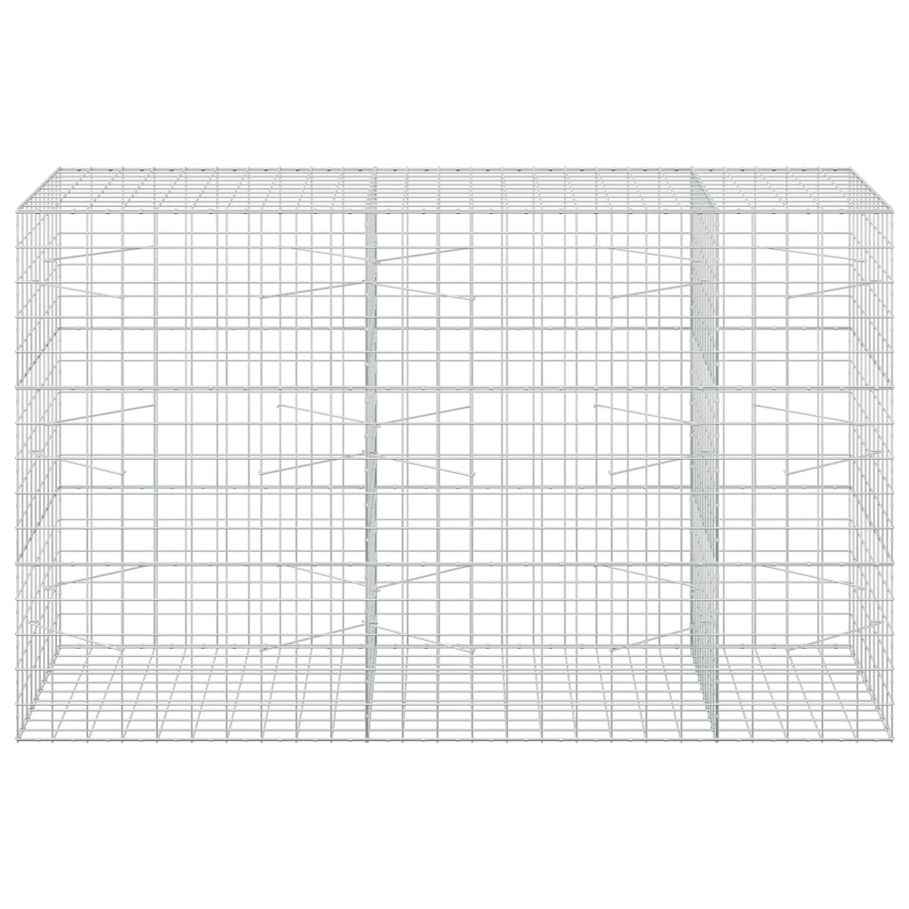 vidaXL Gabion z drutu 3,5 mm i siatką 10x10 cm 250x100x150 cm