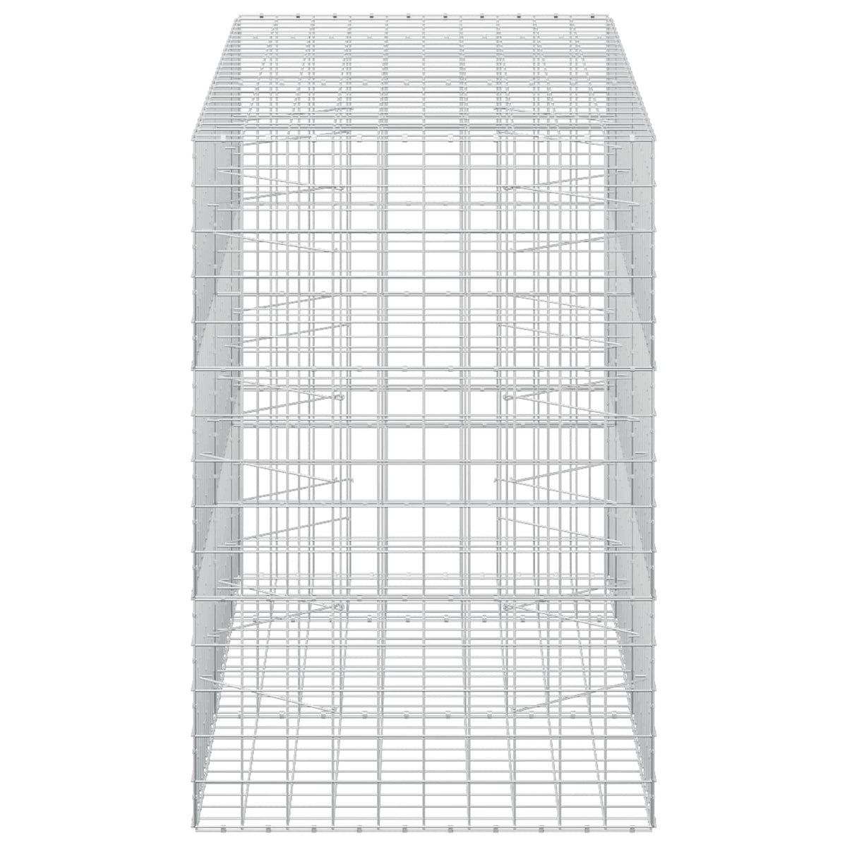 vidaXL Gabion z drutu 3,5 mm i siatką 10x10 cm 250x100x150 cm