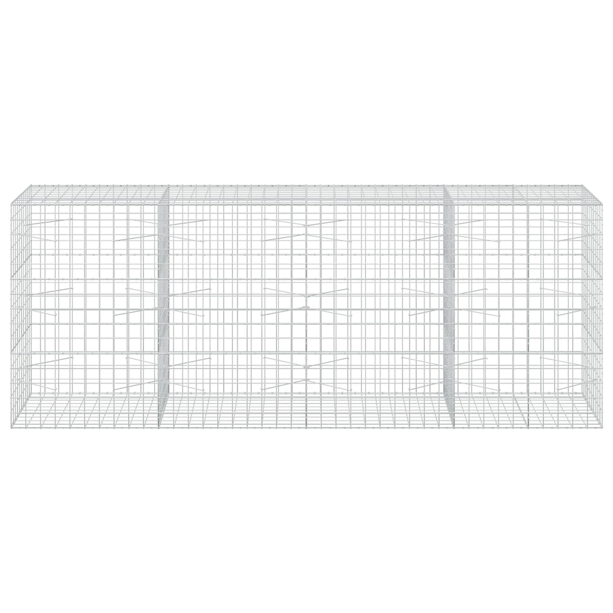 vidaXL Gabion z drutu 3,5 mm i siatką 10x10 cm 400x100x150 cm