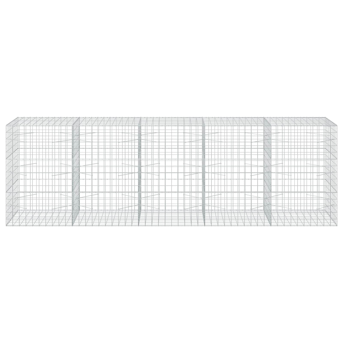 vidaXL Gabion z drutu 3,5 mm i siatką 10x10 cm 500x100x150 cm