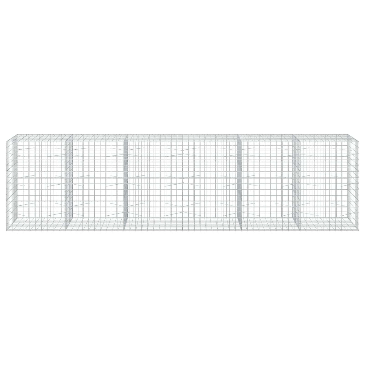 vidaXL Gabion z drutu 3,5 mm i siatką 10x10 cm 600x100x150 cm