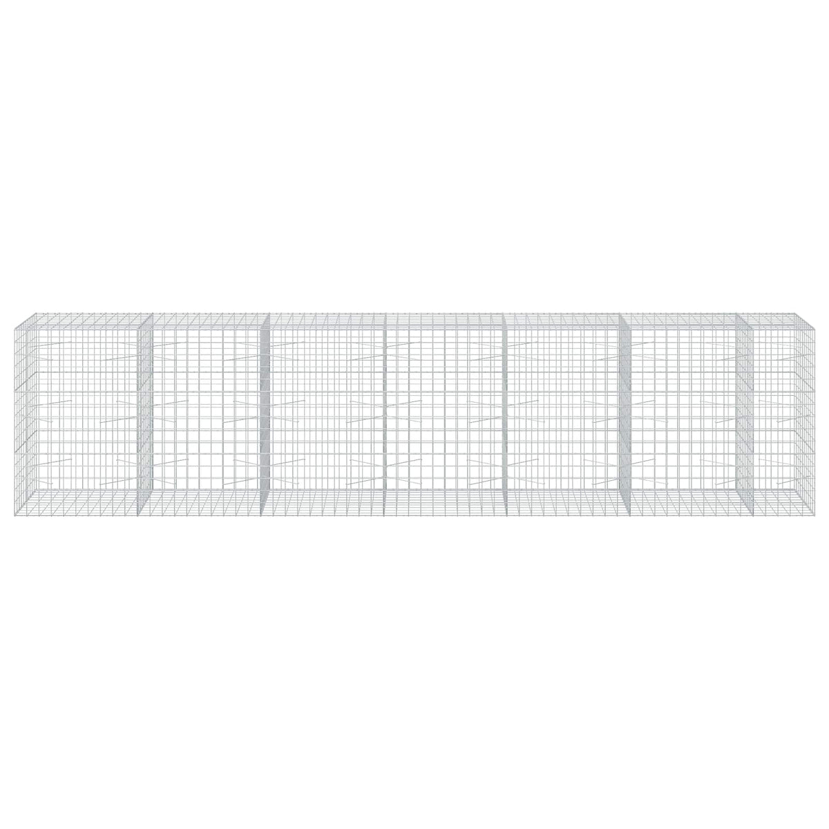 vidaXL Gabion z drutu 3,5 mm i siatką 10x10 cm 650x100x150 cm