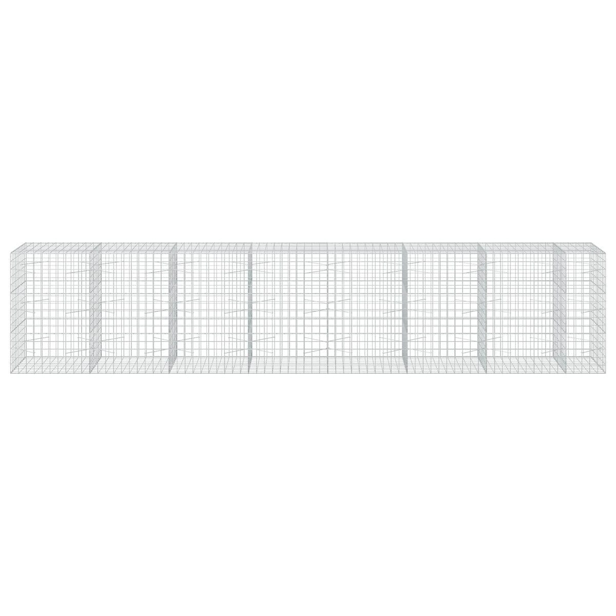 vidaXL Gabion z drutu 3,5 mm i siatką 10x10 cm 750x100x150 cm