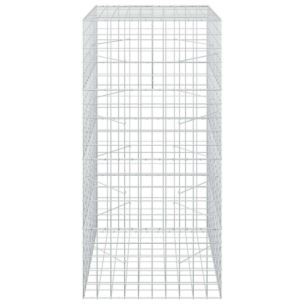 vidaXL Gabion z drutu 3,5 mm i siatką 10x10 cm 100x100x200 cm
