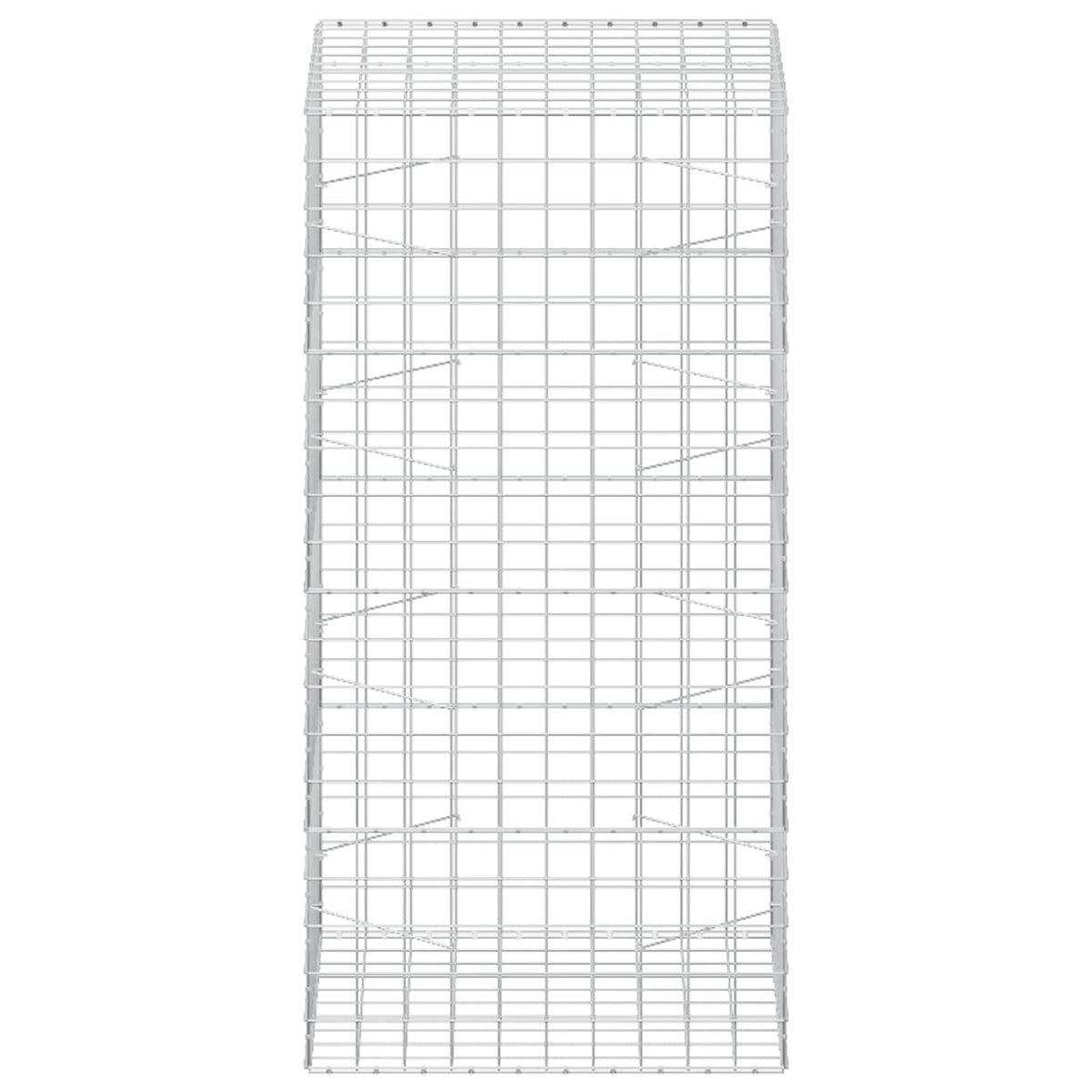 vidaXL Gabion z drutu 3,5 mm i siatką 10x10 cm 100x100x200 cm